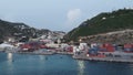 Phillipsburg st.maarten sep 15 2021beautiful mountain , city and view of container port in phillipsburg st.maarten port