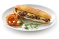 Philly cheese steak sandwich Royalty Free Stock Photo