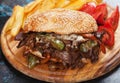 Philly cheese steak sandwich Royalty Free Stock Photo