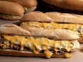 Philly Cheesesteak Sandwiches with melted cheese