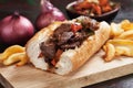 Philly steak sandwich Royalty Free Stock Photo