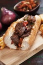 Philly steak sandwich Royalty Free Stock Photo