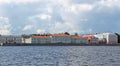 View from the Bolshaya Neva to the building of the Faculty of Philology. St. Petersburg Royalty Free Stock Photo