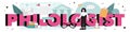 Philologist typographic header. Scientific study of language, its history Royalty Free Stock Photo