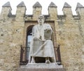 Philosopher Averroes Statue close to Cordoba Walls Royalty Free Stock Photo