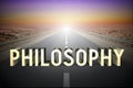 Philosophy concept, road - 3D rendering