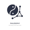 philosophy icon on white background. Simple element illustration from Signs concept