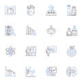 Philosophy line icons collection. Epistemology, Metaphysics, Ethics, Aesthetics, Rationalism, Empiricism, Existence