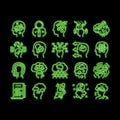 Philosophy Science neon glow icon illustration