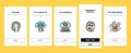 Philosophy Science Onboarding Icons Set Vector