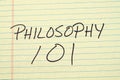 Philosophy 101 On A Yellow Legal Pad Royalty Free Stock Photo