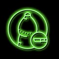 phimosis disease neon glow icon illustration