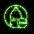phimosis disease neon glow icon illustration Royalty Free Stock Photo