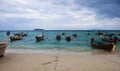PhiPhi island long tail boats Royalty Free Stock Photo