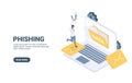 Phishing. Concept of internet fraud, computer virus and spyware, data leaks.