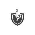 Phishing cyber security vector icon