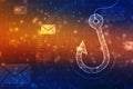 Phishing email, Data Breach, Theft, Steal. Data Hacking Background Royalty Free Stock Photo