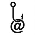 Phishing email icon, simple style