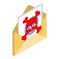 Phishing icon, isometric style Royalty Free Stock Photo