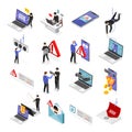 Phishing Isometric Icons Royalty Free Stock Photo