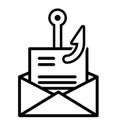 Phishing mail malware symbol vector icon