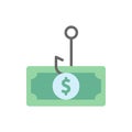 Phishing money dollar icon. Simple color vector elements of hacks icons for ui and ux, website or mobile application