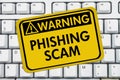 Phishing Scam Warning Sign Royalty Free Stock Photo
