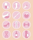 Phlebology vector icons