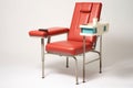 phlebotomy chair with adjustable armrest and supplies