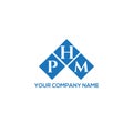 PHM letter logo design on WHITE background. PHM creative initials letter logo concept. PHM letter design Royalty Free Stock Photo