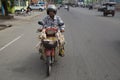 Man on motorbike Phnom Penh, Cambodia Royalty Free Stock Photo