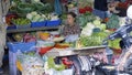 Phnom Penh, Cambodia - circa January 2024: locals on a fresh market