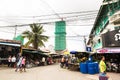 Image of Phnom Penh city. Image of central market in downtown. Royalty Free Stock Photo