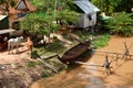 Phnom Penh; Kingdom of Cambodia - august 21 2018 : riverside