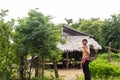 Image of a Khmer rural man in the countryside.