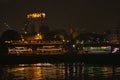 Phnom Penh riverfront night skyline