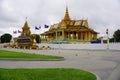 Outdoor in The Phnom Penh Royal Palace in Cambodia Royalty Free Stock Photo