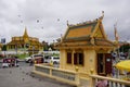 Outdoor in The Phnom Penh Royal Palace in Cambodia Royalty Free Stock Photo