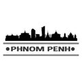 Phnom Penh Skyline City Icon Vector Art Design