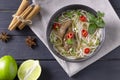 Pho Bo - Vietnamese fresh rice noodle soup