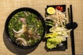 Pho, A Popular Vietnamese Beef Noodle Soup Royalty Free Stock Photo