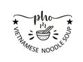 Pho. Vector bowl logo.