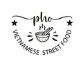 Pho. Vector bowl logo.