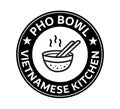 Pho. Vector bowl logo.