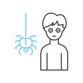 phobia line icon, outline symbol, vector illustration, concept sign