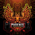 Phoenix esport mascot logo design Royalty Free Stock Photo