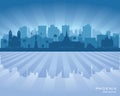 Phoenix Arizona city skyline vector silhouette