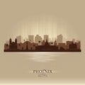 Phoenix Arizona city skyline vector silhouette