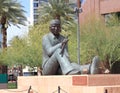 Phoenix, Arizona: Doug Hyde Sculpture - The Code Talker, 1989