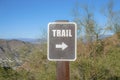 Phoenix, Arizona- Sign post with a direction of the trail at Camelback Mountain Royalty Free Stock Photo